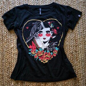 The Crow black tee by Liquor Brand
